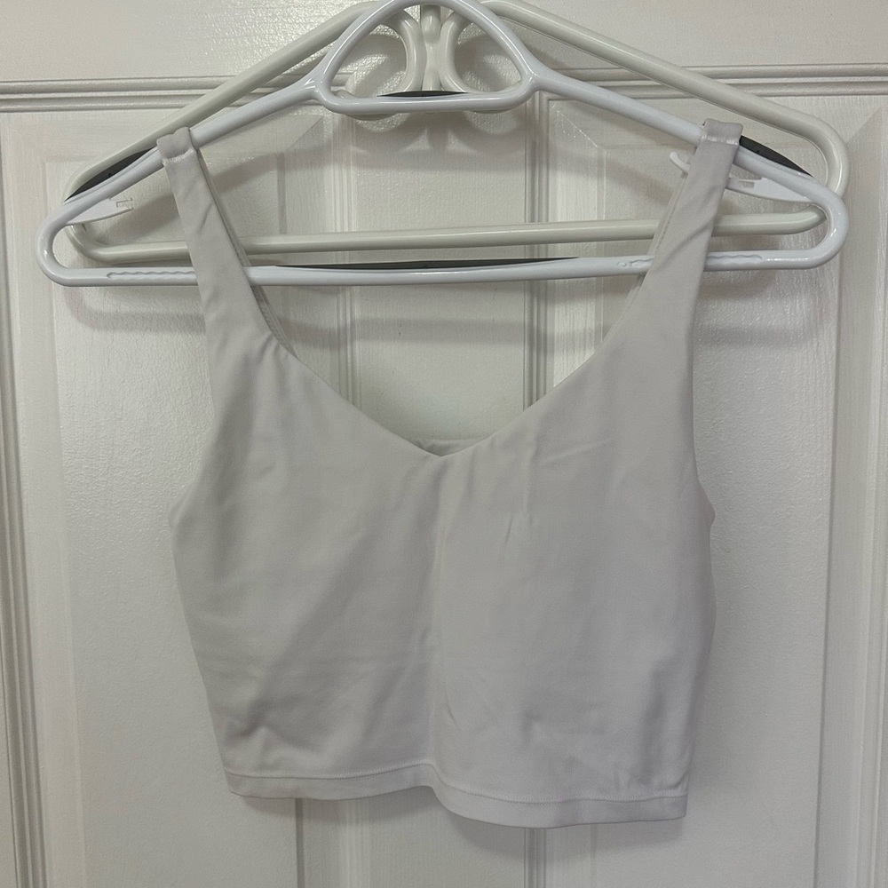 Aerie Offline Real Me Low Key Longline Sports Bra - White